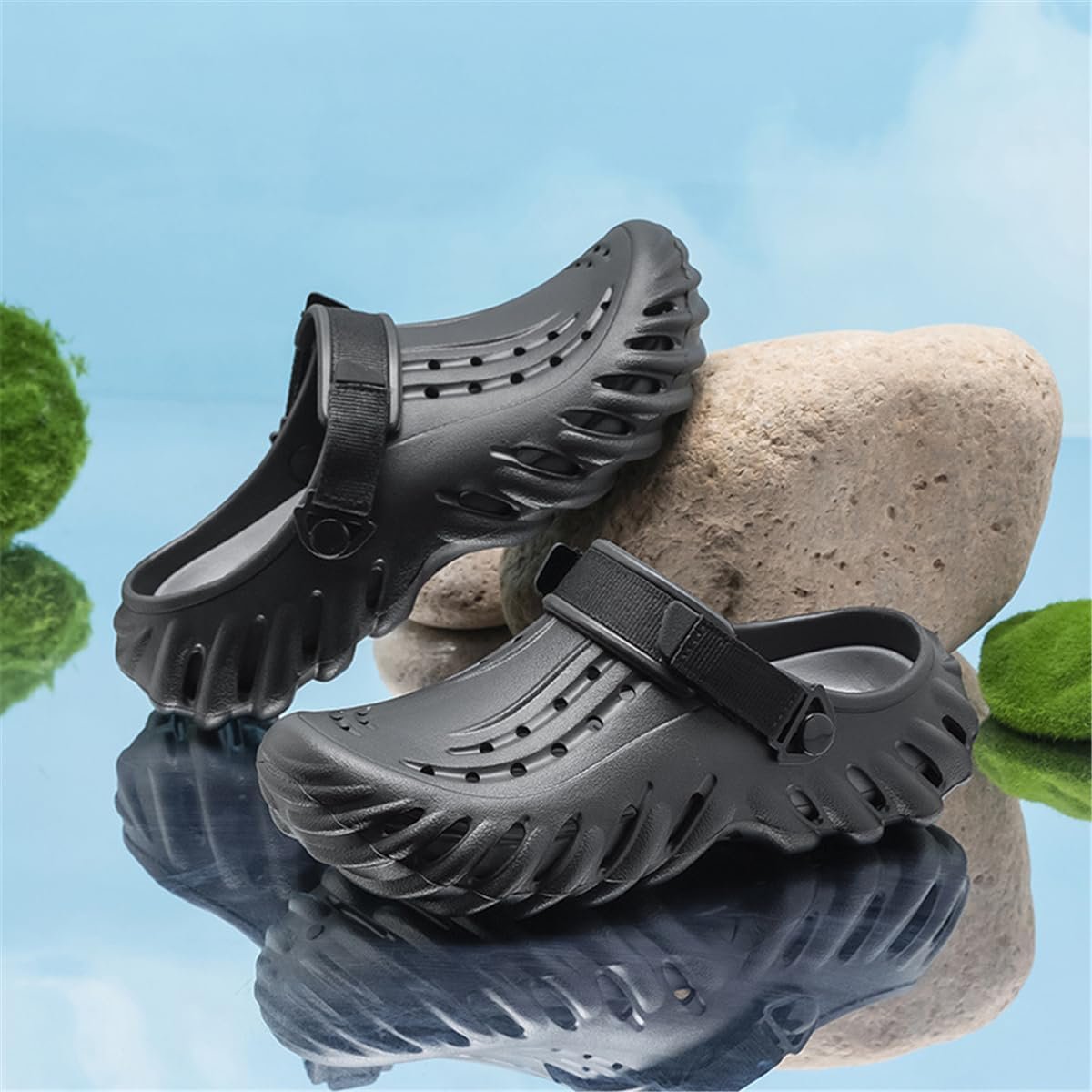 Fashion clogs for men non slip and able foam runner cloud slides for indoor and outdoor pillows sandals for women trendy and classic summer beach shoes slippers - Image 2