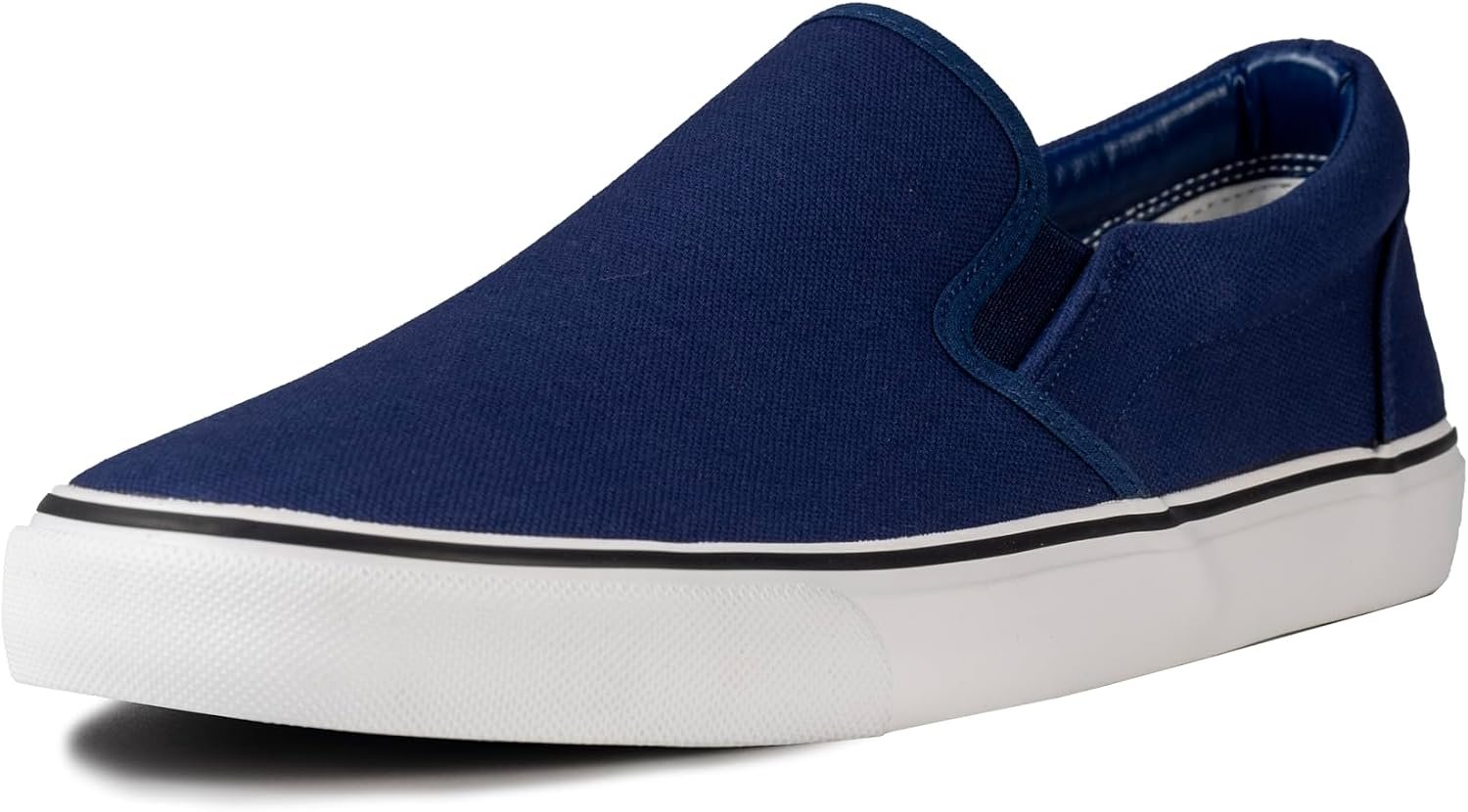 Men's Sneakers Classic Low Top Slip On Shoes Wide Canvas Skate Loafers Sneakers with Soft Insole Cal Dress Shoes for Men able Walking Shoes Slip on Sneakers for Men - Image 2