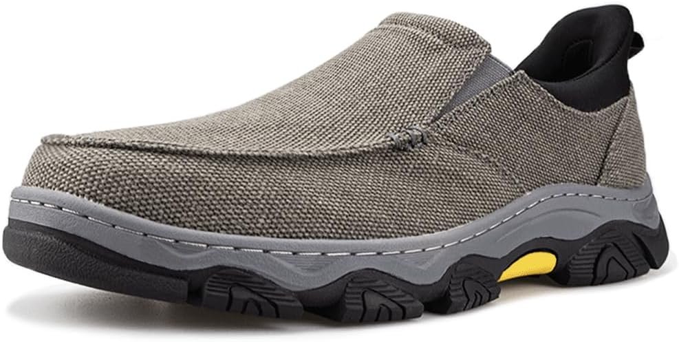 Mens Hands Free Slip in Loafers Walking Slip on Canvas Casual able Breathable Shoes