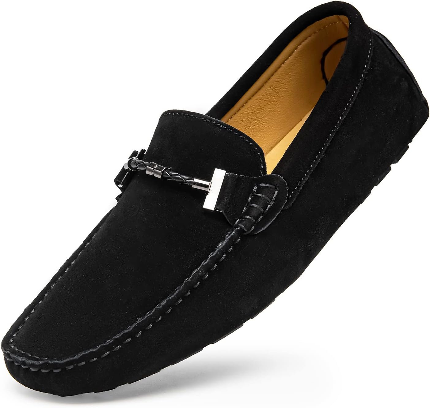 Men's Penny Loafers Moccasin Driving Shoes Slip On Flats Boat Shoes - Image 2
