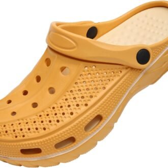 Men's and Women Arch Support Clogs Garden Shoes Slip-on Outdoor Beach Slippers with Removable Cushion Footbed