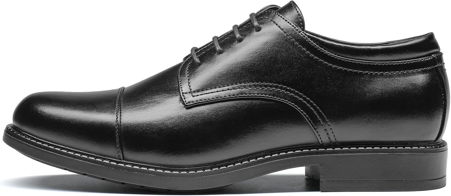 Men's Dress Oxford Shoes Classic Lace Up Formal Cap Toe Shoes - Image 2