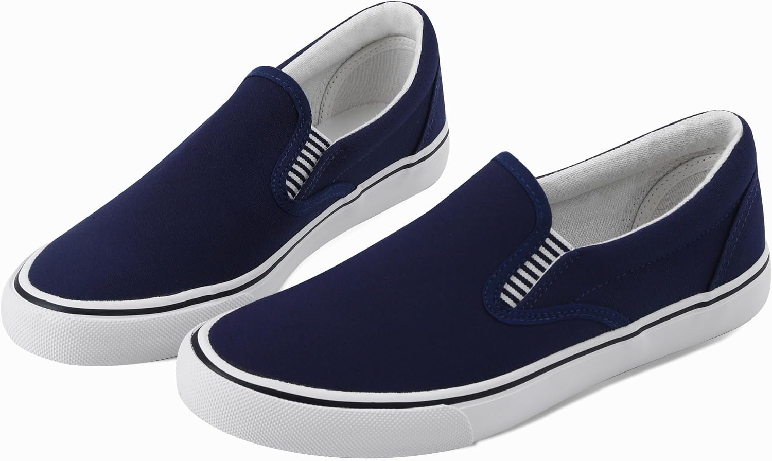 Mens Classic Canvas Shoes Slip on Sneakers Loafers Shoes Casual Fashion Shoes - Image 2