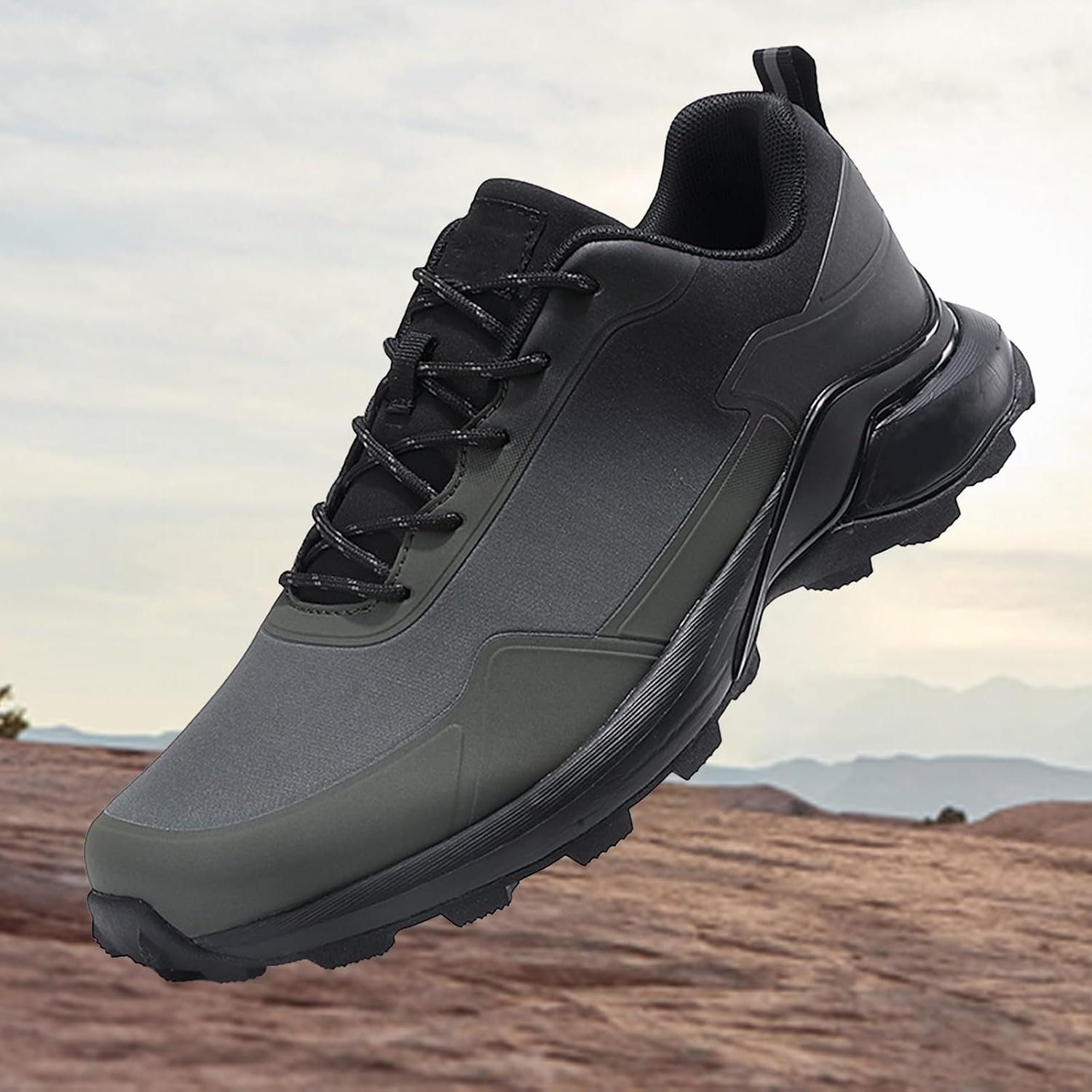 Men's Ankle High Waterproof Hiking Boots Winter Leather Outdoor Hiking Shoes Travel Hiking Leisure Running Sports Shoes - Image 2