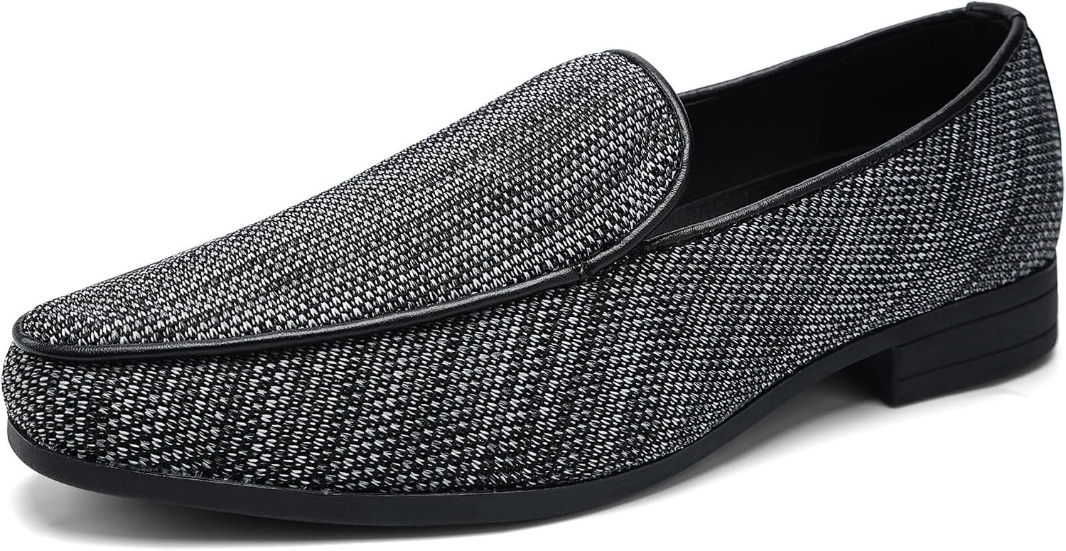 Mens Dress Loafers Tuxedo Suit Slip on Shoes